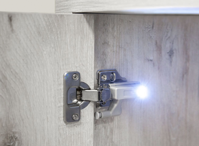 Soft-close doors with built-in LED